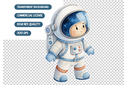 Space Astronauts Clipart Set, a Person Illustration by TatiMockup (Thumbnail 7 of 7)