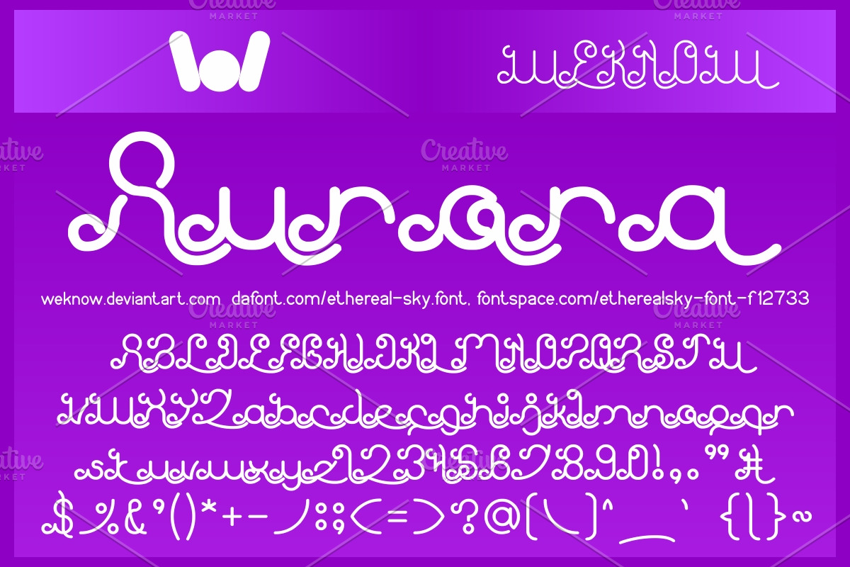 ethereal sky font preview 3