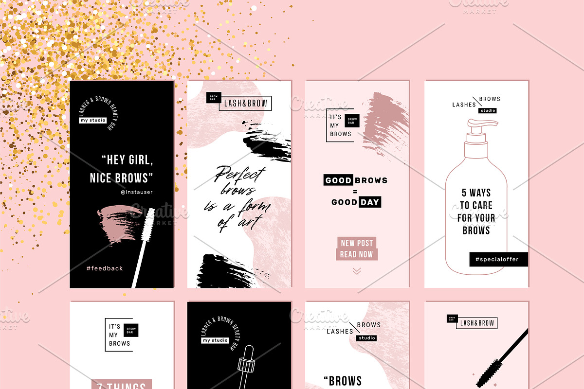 Brow studio branding collection, a Work Illustration by adehoidar (Photo 3 of 6)
