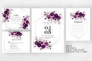 Burgundy Wedding Invitation Suite, an Invitation Template by Azka Creative (Thumbnail 3 of 5)