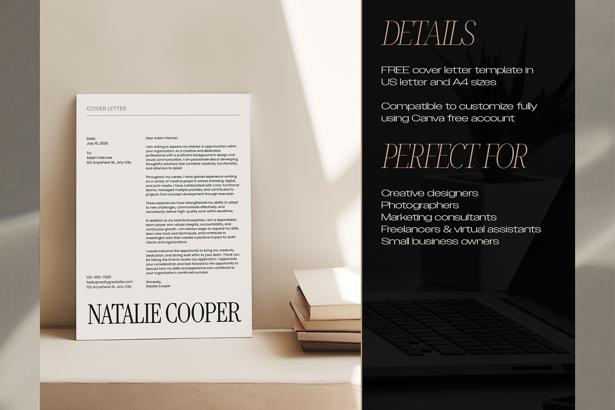 Beige Modern Minimalist CV Resume, a Resume Template by Creatif Foundry (Photo 6 of 7)