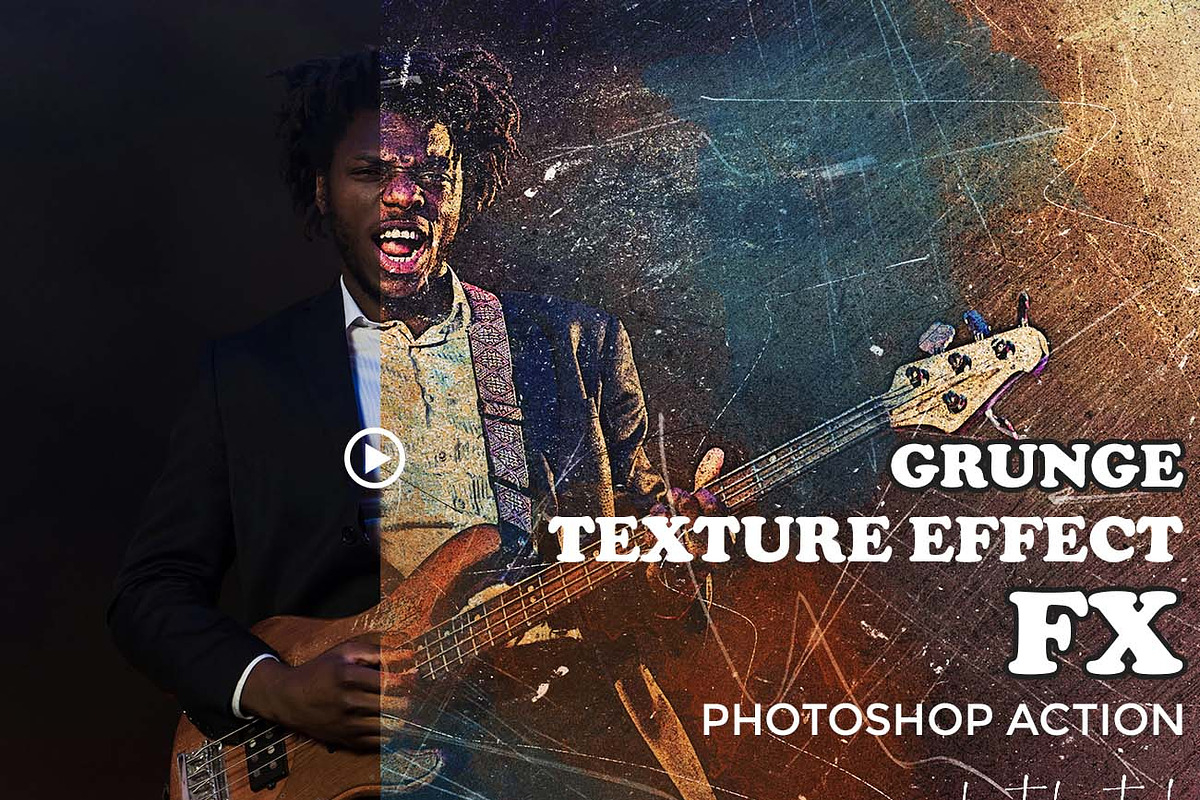 Grunge Texture Effect FX Ps Action, a Brushes & More by Studio Retouch (Photo 1 of 16)