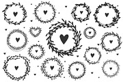 Handdrawn vector frames & wreaths, an Object Graphic by ekzi.letters (Thumbnail 2 of 5)