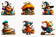 Halloween Gnome Clipart, a Seasonal Illustration by fashionaddict (Thumbnail 3 of 7)