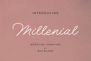 Millenial Monoline Font