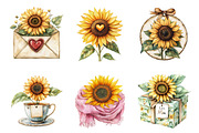 Sunflower Mother's Day Clipart, an Illustration by SinaCreation (Thumbnail 2 of 5)