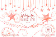 Salmon Celestial Sky Star Graphics, an Object Illustration by ClipartBrat Graphics (Thumbnail 1 of 4)