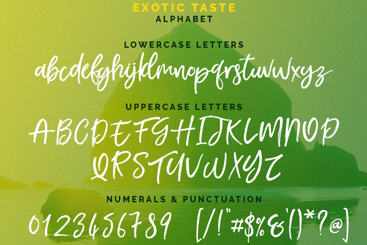 New! ExoticTaste Script Font preview 7