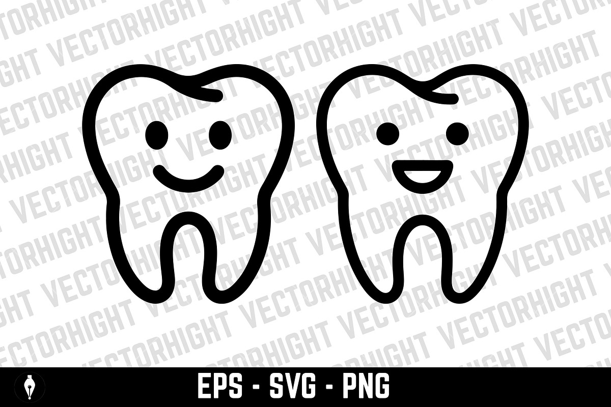 Molar tooth, an Object Illustration by Vectorhight (Photo 3 of 3)