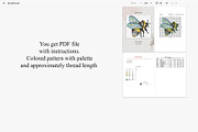 Bumblebee PDF Cross stitch pattern, a Print Template by Milla_Zelenyuk_art (Thumbnail 2 of 2)