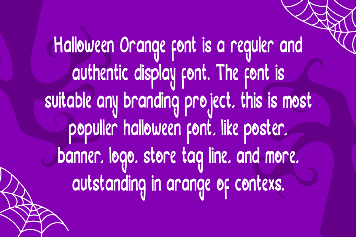Halloween Orange Font, a Handwritten Font by QR Design Studio (Photo 3 of 8)