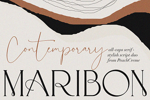 MARIBON//Serif+Script Duo SALE, a Serif Font by PeachCreme