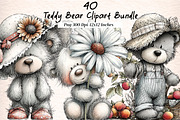 Teddy Bear Clipart Bundle, an Illustration by Digital Artistic99 (Thumbnail 1 of 11)