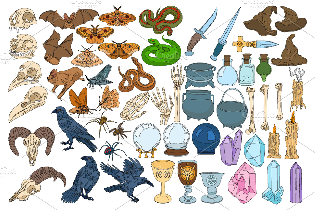 Witchcraft & Occult Vector, an Object Illustration by Elena Mykhailenko (Photo 4 of 7)