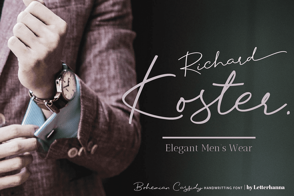 Bohemian Cassidy Font, a Handwritten Font by Letterhanna Studio (Photo 2 of 13)