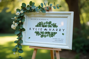 Eucalyptus Wedding Sign