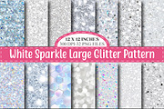 White Sparkle Large Glitter Paper, a Pattern Graphic by designcity5 (Thumbnail 1 of 5)