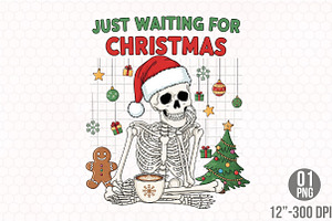 Funny Skeleton Christmas Png, a Graphic by Designking
