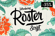 Roster Script + Extras (35% OFF), a Script Font by Fenotype (Thumbnail 1 of 20)