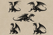 Dragon Heraldry Engraving Collection, an Object Illustration by Kaizla03 (Thumbnail 4 of 4)