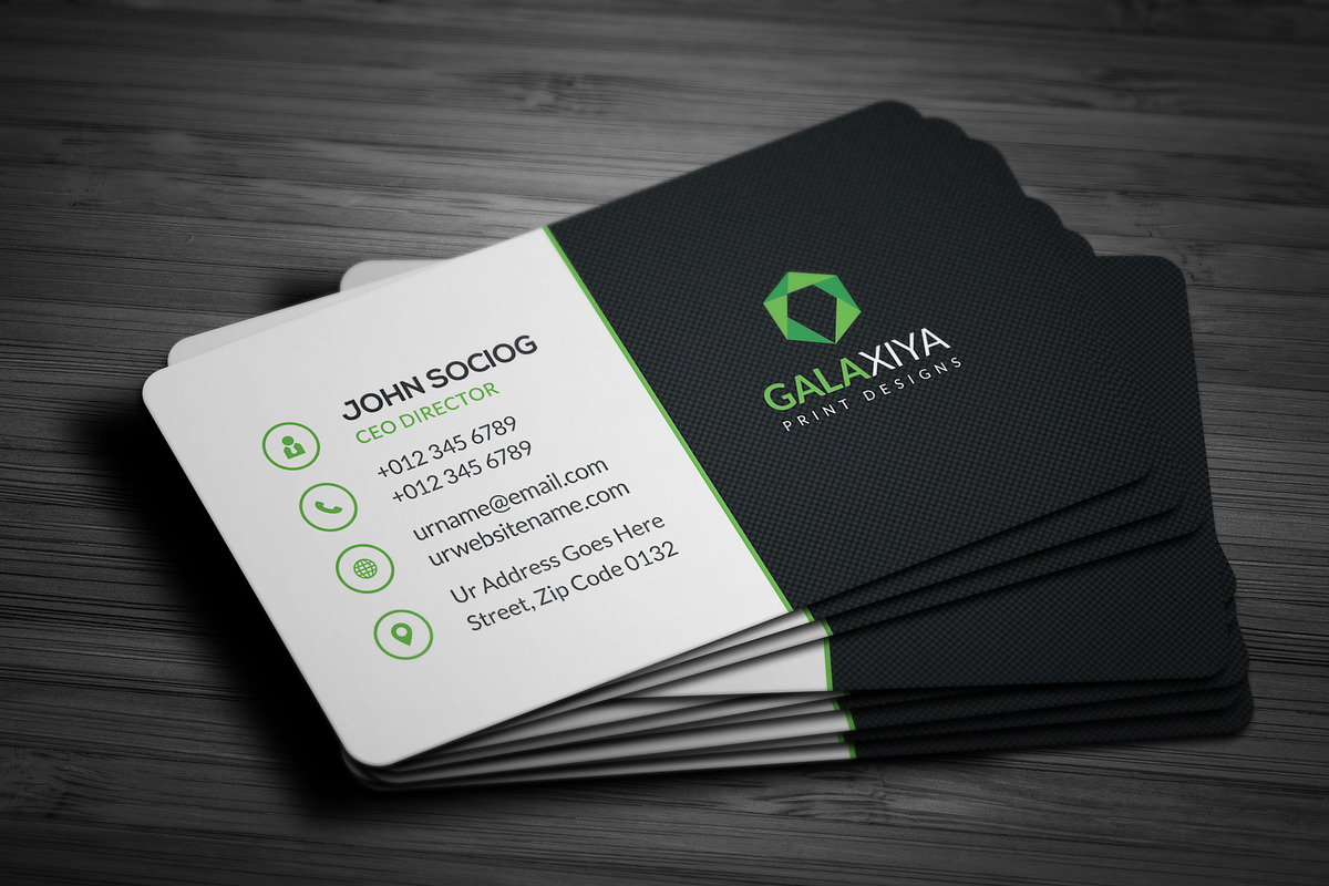Modern Creative Business Cards, a Business Card Template by Galaxiya (Photo 3 of 8)