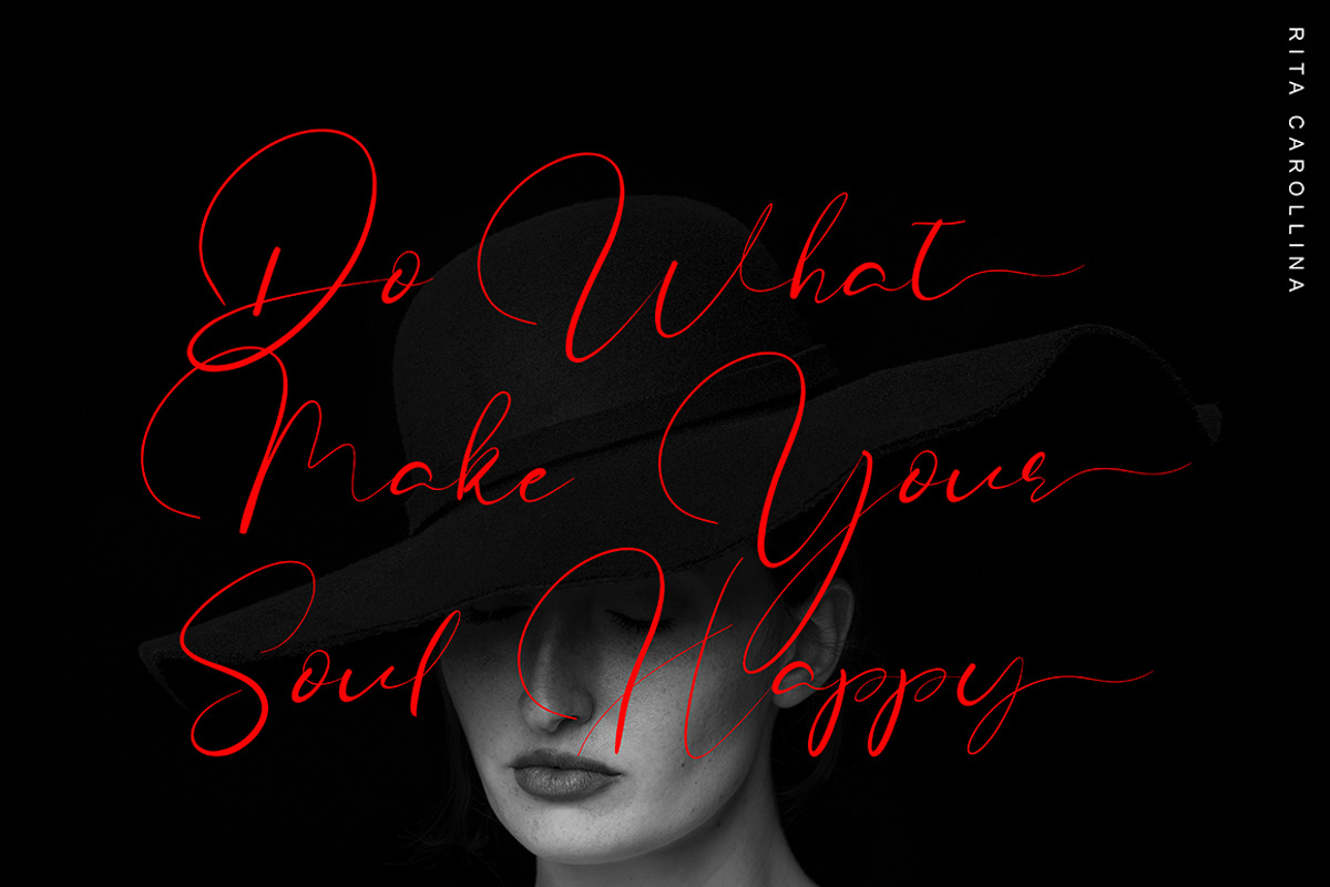 Rita Carollina Black Friday, a Script Font by MissinkLab Studio (Photo 9 of 9)