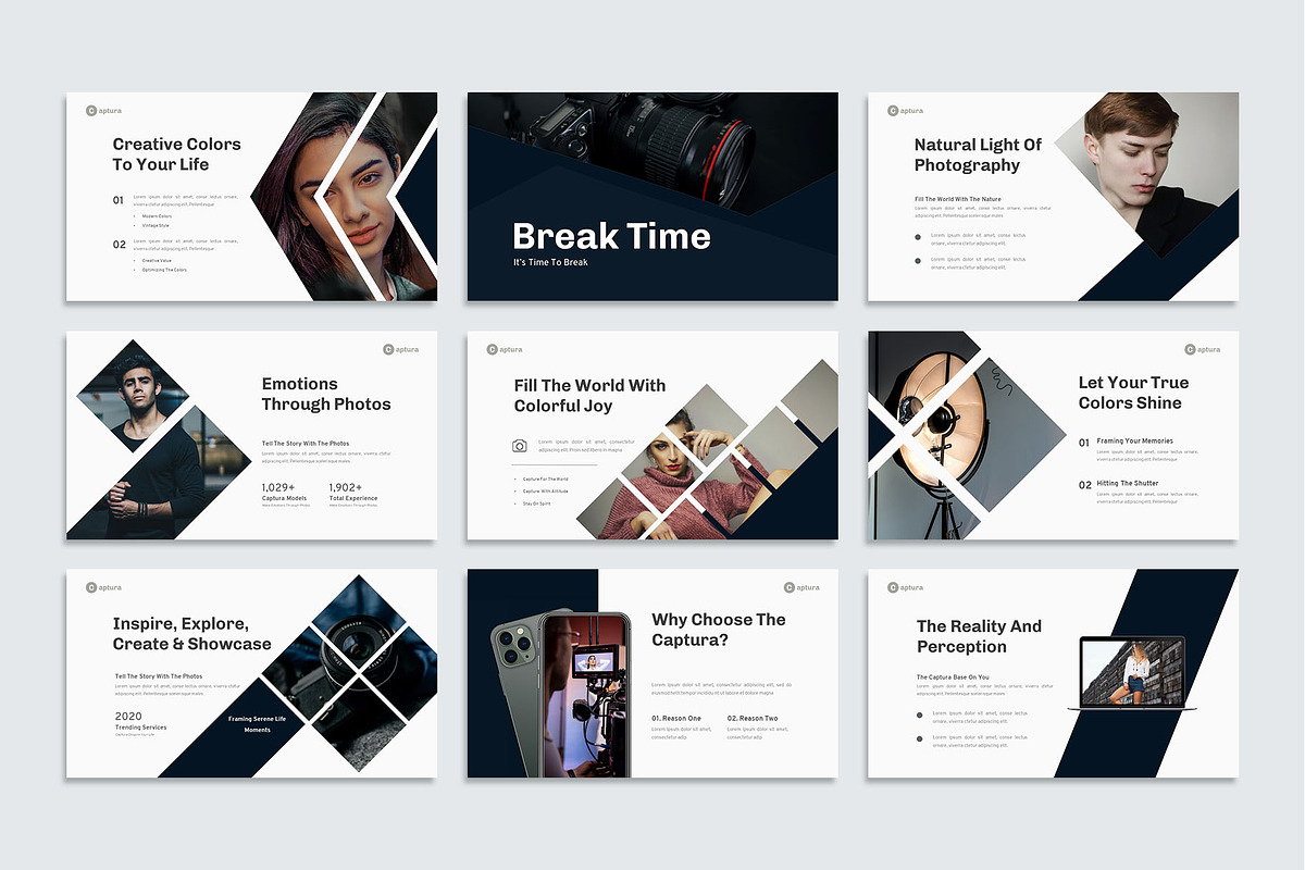 Captura - Photography Powerpoint, a Presentation Template by kerismaker