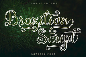 Brazilian Script, a Script Font by Royaltype