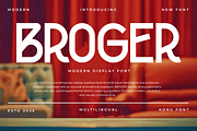 Broger - Modern Display Font, a Font by overlaytemplates (Thumbnail 1 of 5)