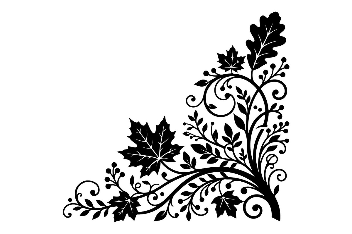 Floral Corner Ornament Bundle, an Object Graphic by hafijul (Photo 7 of 7)