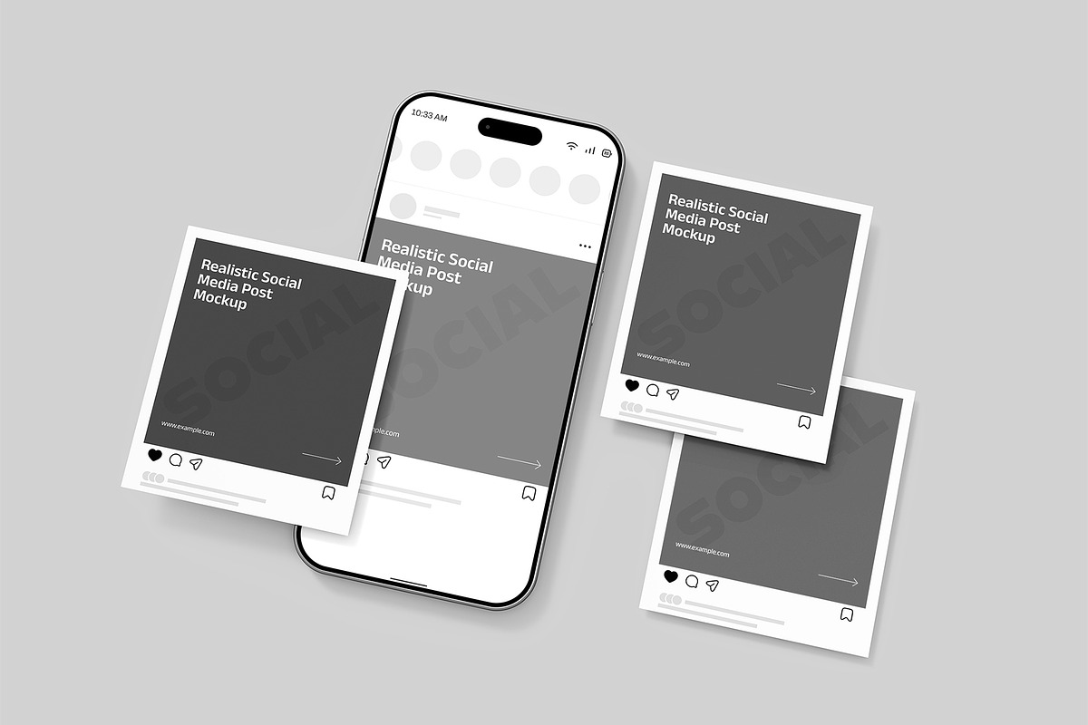 Social Media Post Carousel Mockup, a Product Mockup by graphypix (Photo 3 of 4)