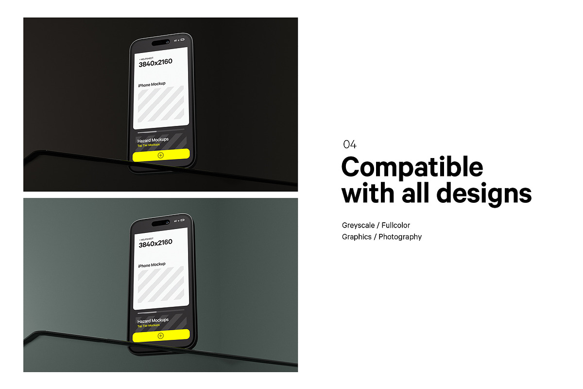 Frosted Glass iPhone 14 Mockup, an iPhone Mockup by HAZARD MOCKUPS (Photo 4 of 8)