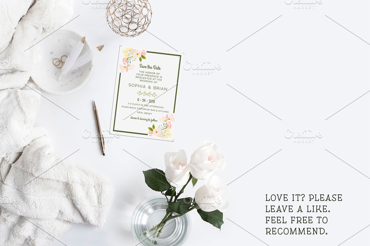 Flowery Wedding Invitation, an Invitation Template by Cyrah's Collection (Photo 2 of 4)