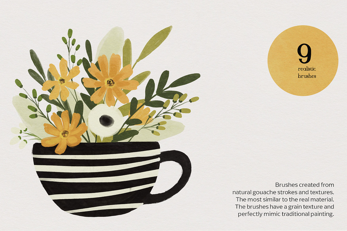 Procreate Gouache Brush set, a Brush Add-On by Jenteva Art (Photo 2 of 12)