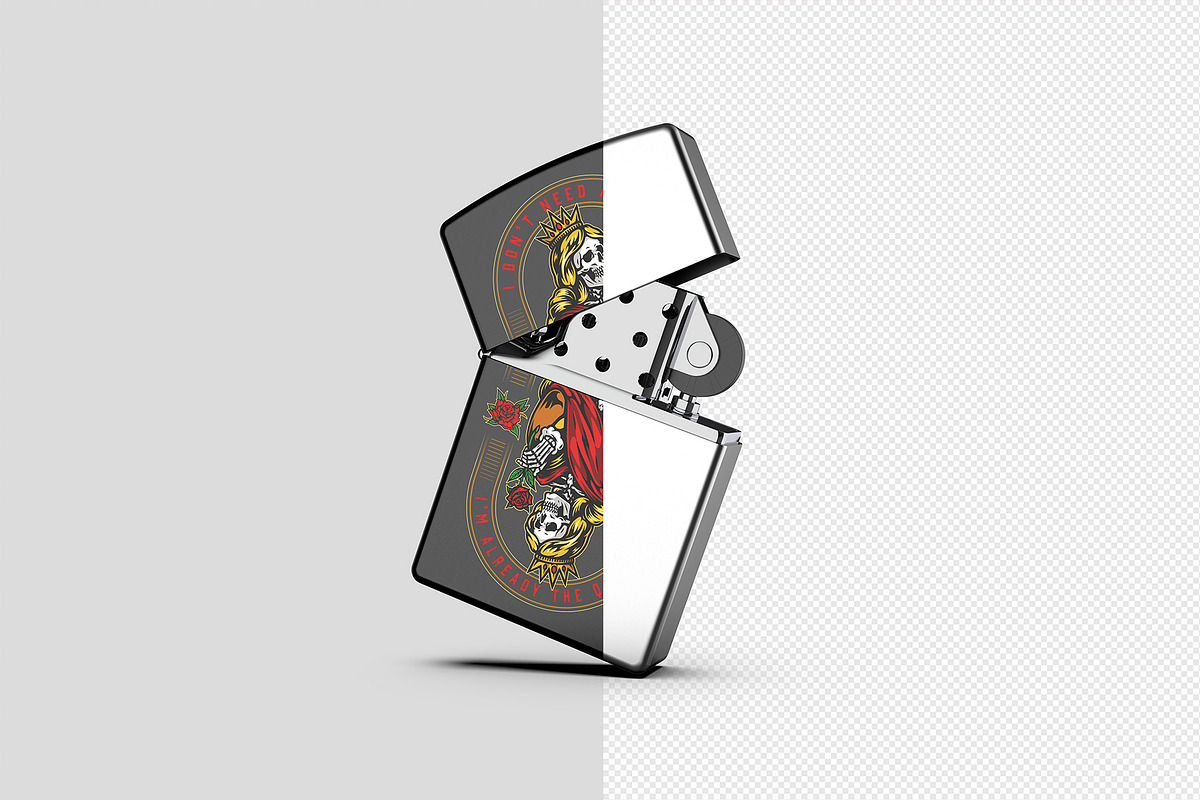 Metallic Lighter Mockup - 8 views, a Merchandise Mockup by Illusiongraphic (Photo 11 of 21)