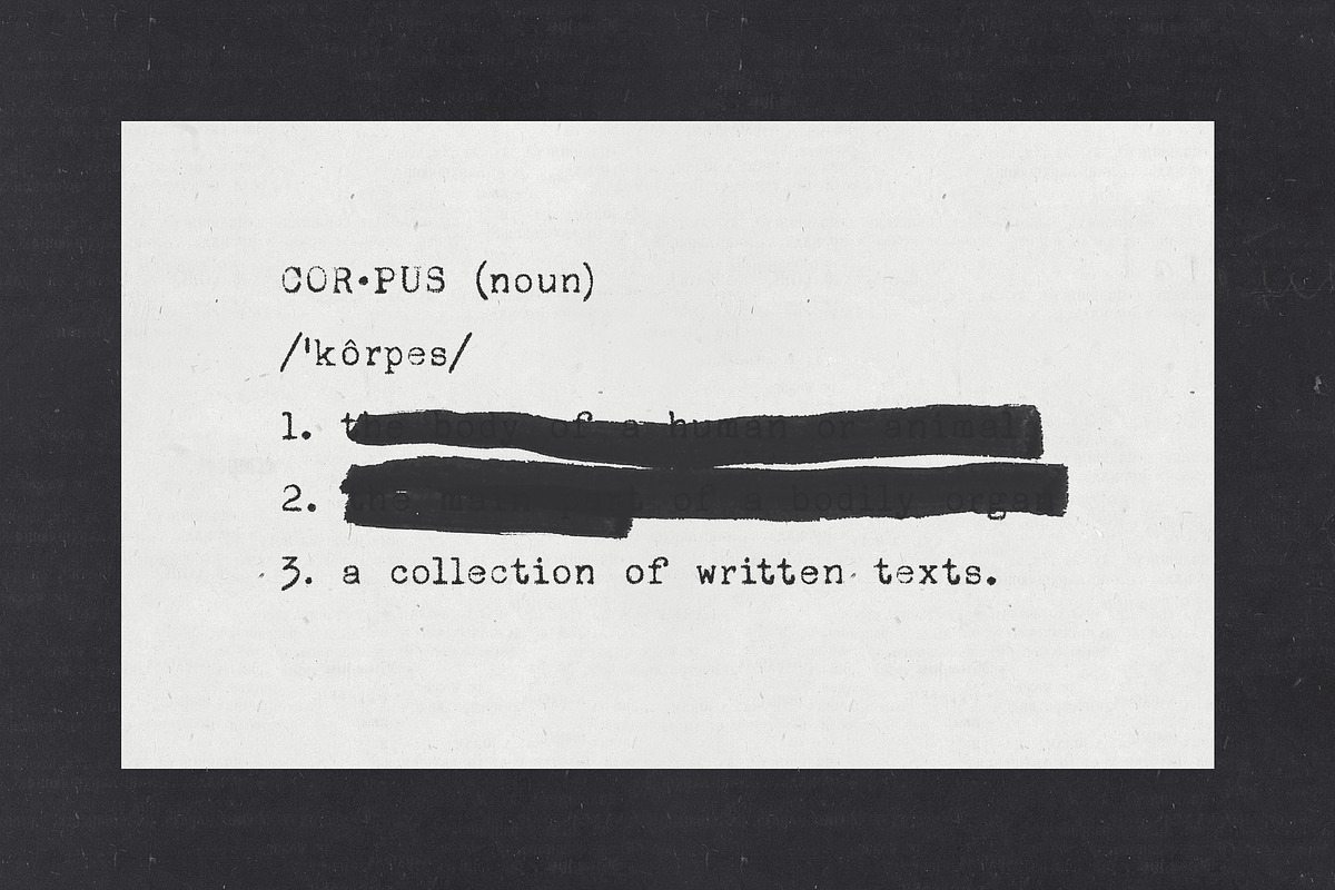 Corpus Typewriter Font, a Serif Font by Brent Galloway (Photo 2 of 10)