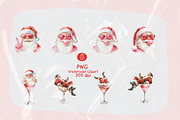 Sassy Santa PNG Illustrations, a Seasonal Illustration by Honey Island Studio (Thumbnail 3 of 5)