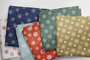 Christmas Snowflakes Clipart pattern, an Object Graphic by Riots Brush (Thumbnail 3 of 6)