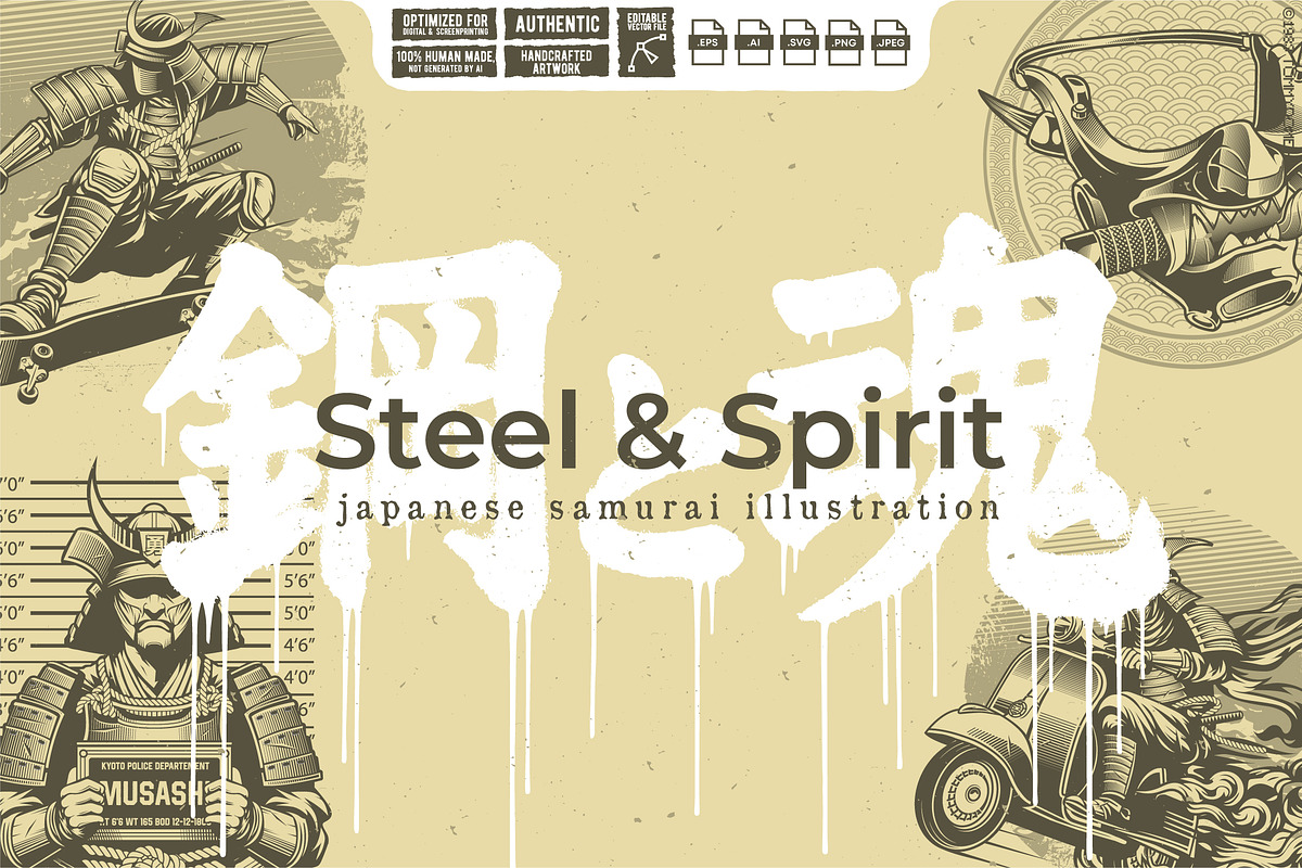 Steel & Spirit Samurai Illustration, an Illustration by The BolzStudio (Photo 1 of 4)