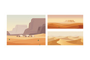 12 Desert Landscapes Collection, a Seasonal Illustration by jongcreative (Thumbnail 3 of 3)