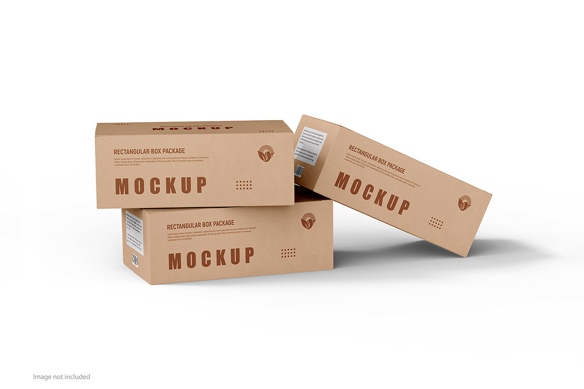Kraft Cardboard Paper Box Mockup, a Packaging Mockup by Ram Studio LLC (Photo 8 of 18)