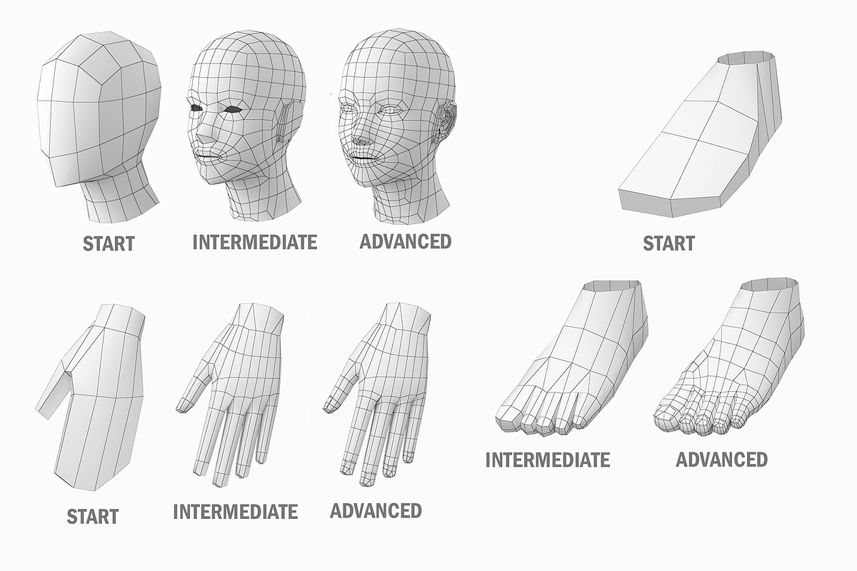 Female and Male Base Mesh A Pose, a Characters & Person 3D Model by VK Studio (Photo 4 of 5)