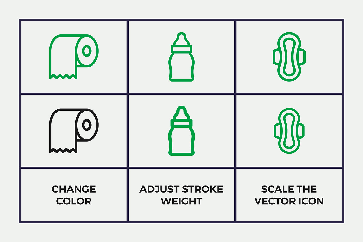 Waste Recycling Line Icons, an Outline Icon by Abstracto-Create (Photo 2 of 6)
