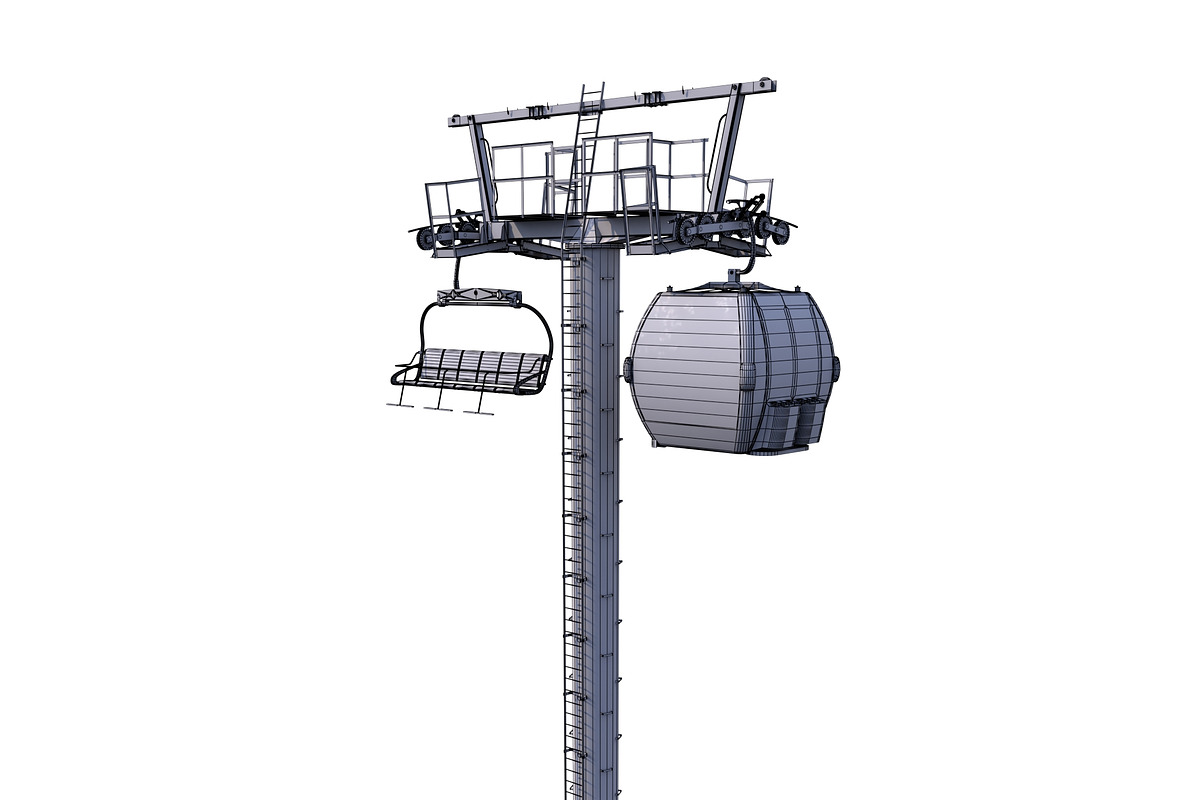 Ski Lift Cableway Car, a Cars & Vehicle 3D Model by 3D Models by Obshansky (Photo 14 of 26)
