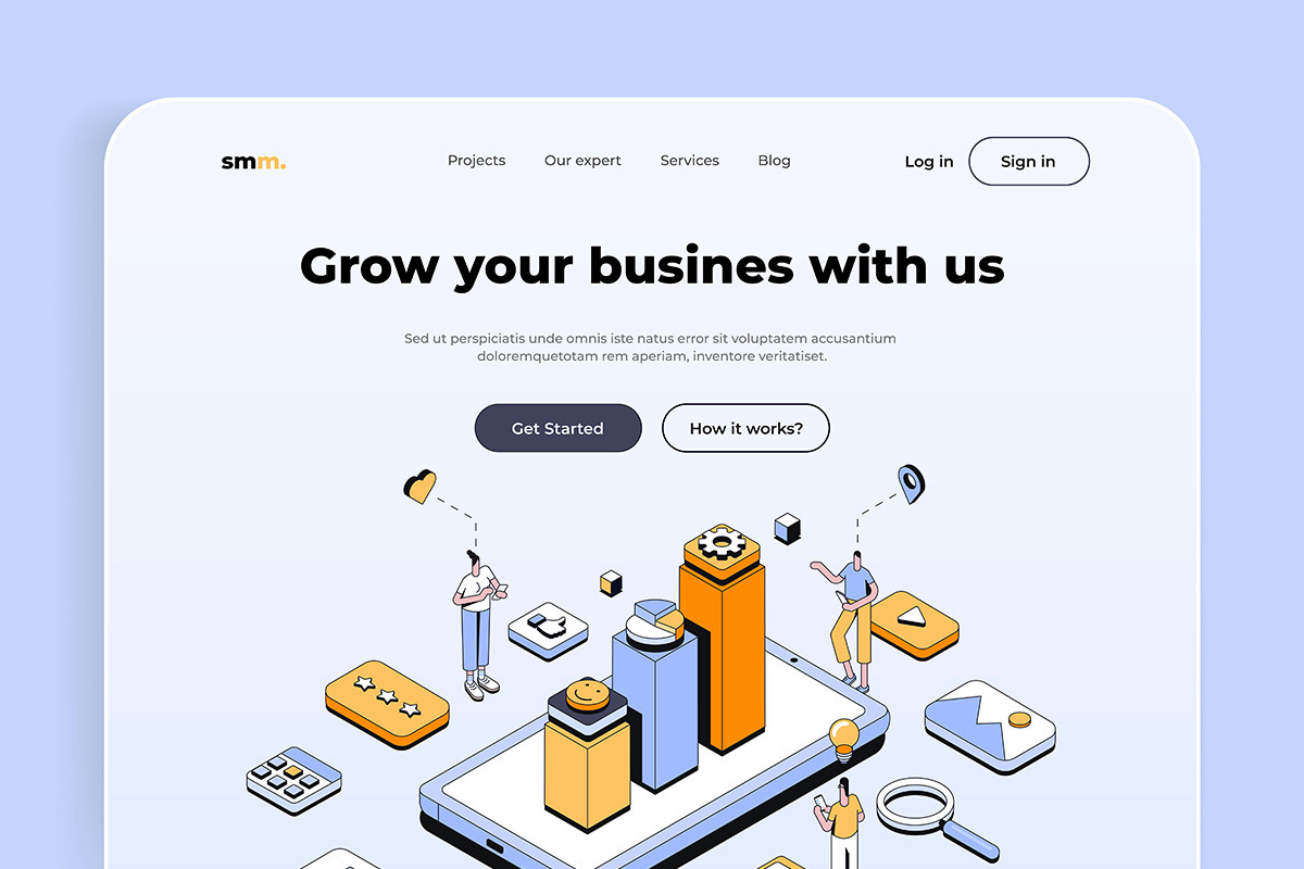 Collection of Landing page templates, a Templates & Theme by Creative Graphics (Photo 7 of 11)