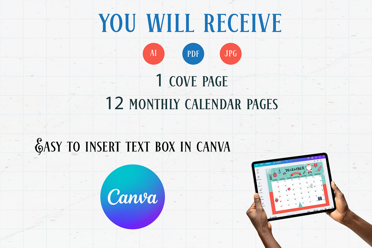 cute calendar for kid design, a Print Template by Piixypeach (Photo 7 of 10)