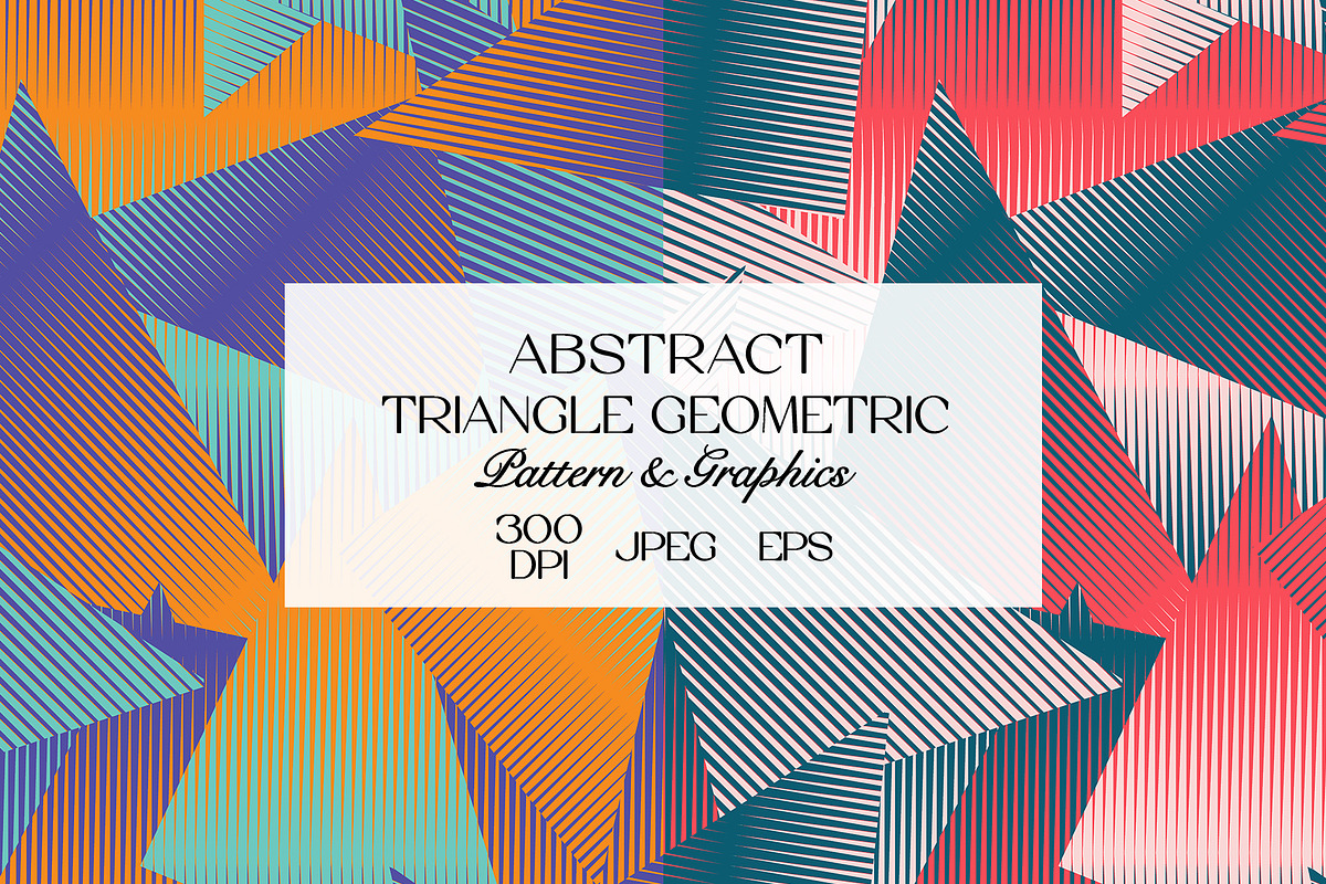 Abstract Triangle Geometric Pattern, a Pattern Graphic by StudioGlouna (Photo 1 of 9)