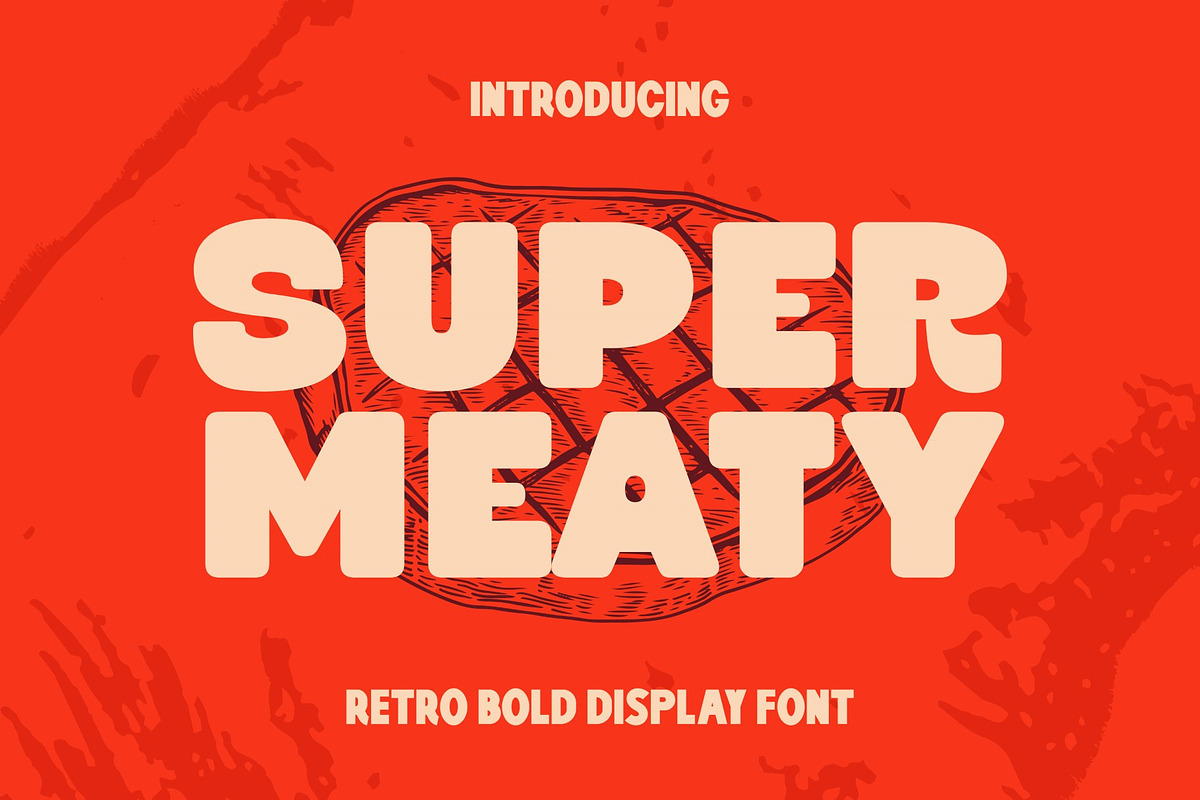 Super Meaty - Retro Bold Display Fon, a Sans Serif Font by Studio Moara (Photo 1 of 9)