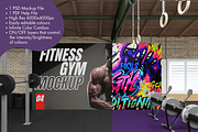 FITNESS GYM Mockup 04, an Advertising Mockup by Northern Kraft (Thumbnail 1 of 5)