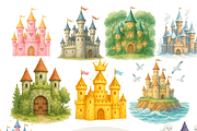 Castle Clipart Bundle, a Decorative Illustration by Pati Charm Studio (Thumbnail 1 of 8)